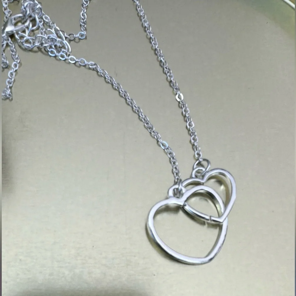 Sterling Silver Heart Pendant Necklace / Mother’s Day Gift - Picture 4 of 5